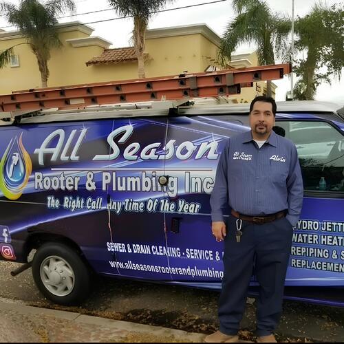 plumber and van